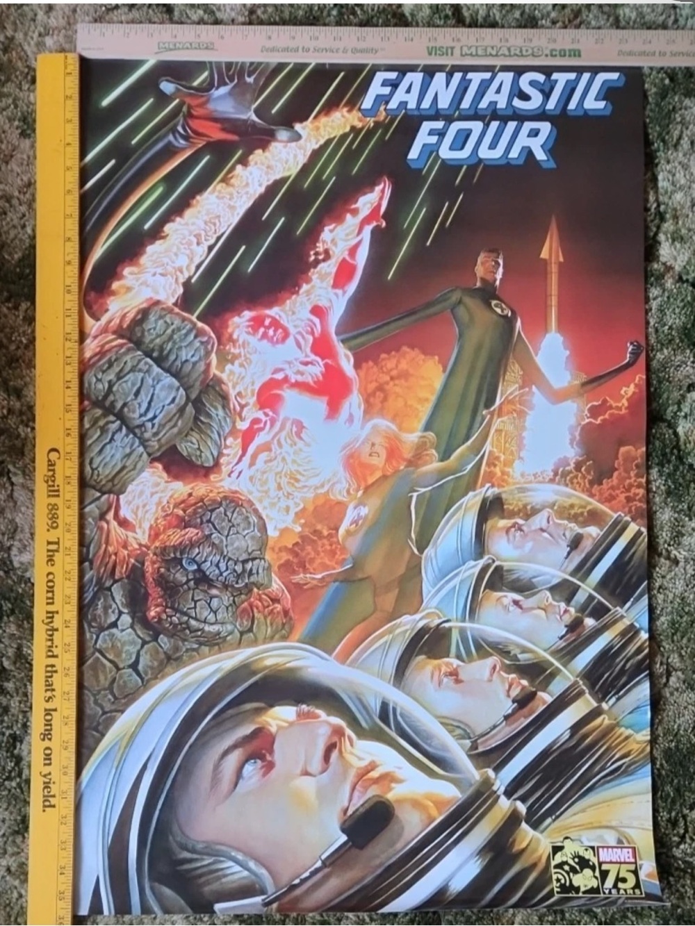 Fantastic Four Alex Ross Marvel 75th Anniversary Rolled Poster 24 x 36 Sealed!